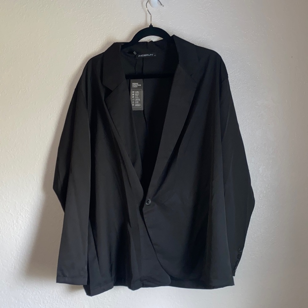 Incerun Black Lightweight Blazer